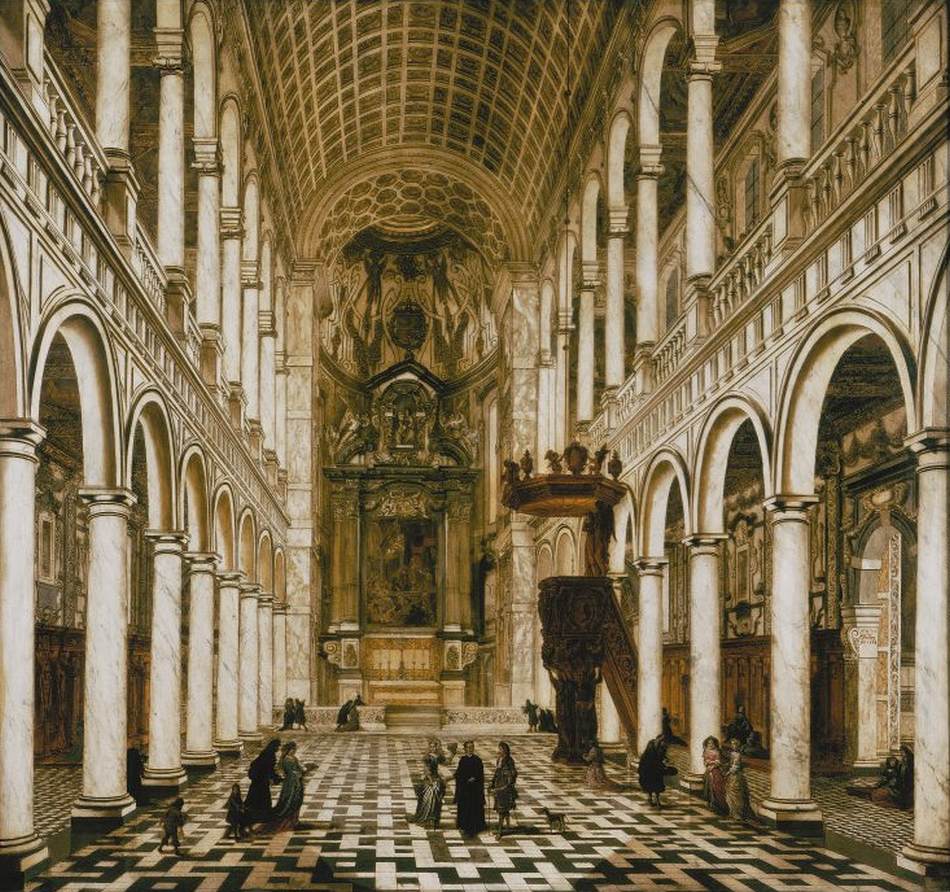 Interior of the Jesuit Church at Antwerp by EHRENBERG, Wilhelm Schubert van