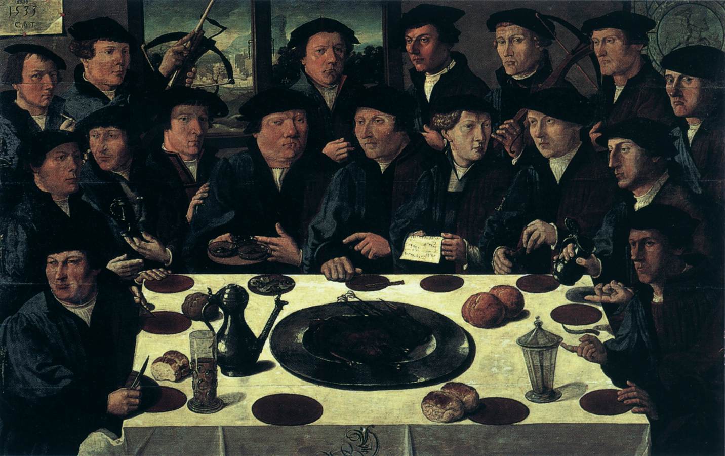 Banquet of Members of Amsterdam's Crossbow Civic Guard by