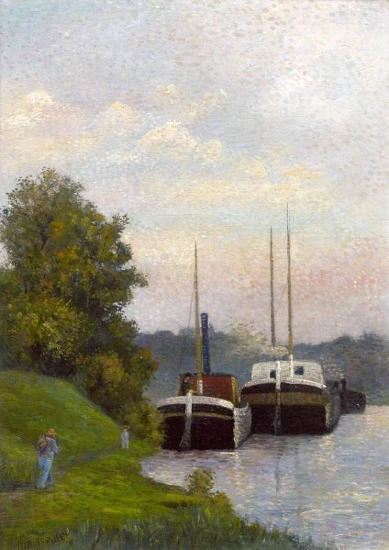 Chalands sur la Seine by DUBOIS-PILLET, Albert