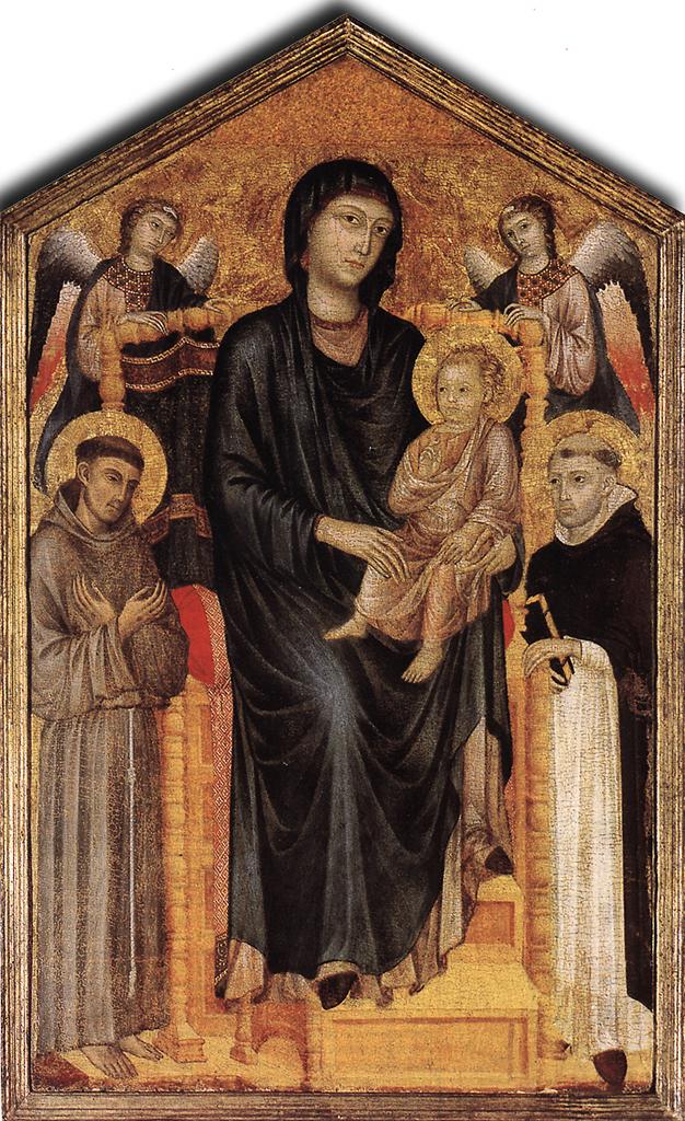 Madonna Enthroned with the Child, St Francis, St. Domenico and two Angels by