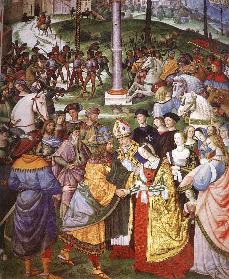 No. 5: Enea Silvio Piccolomini Presents Frederick III to Eleonora of Portugal (detail) by