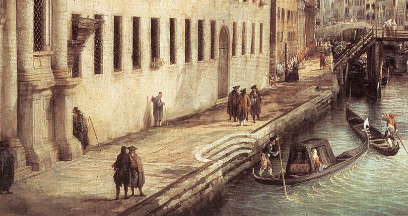 Rio dei Mendicanti (detail) by CANALETTO