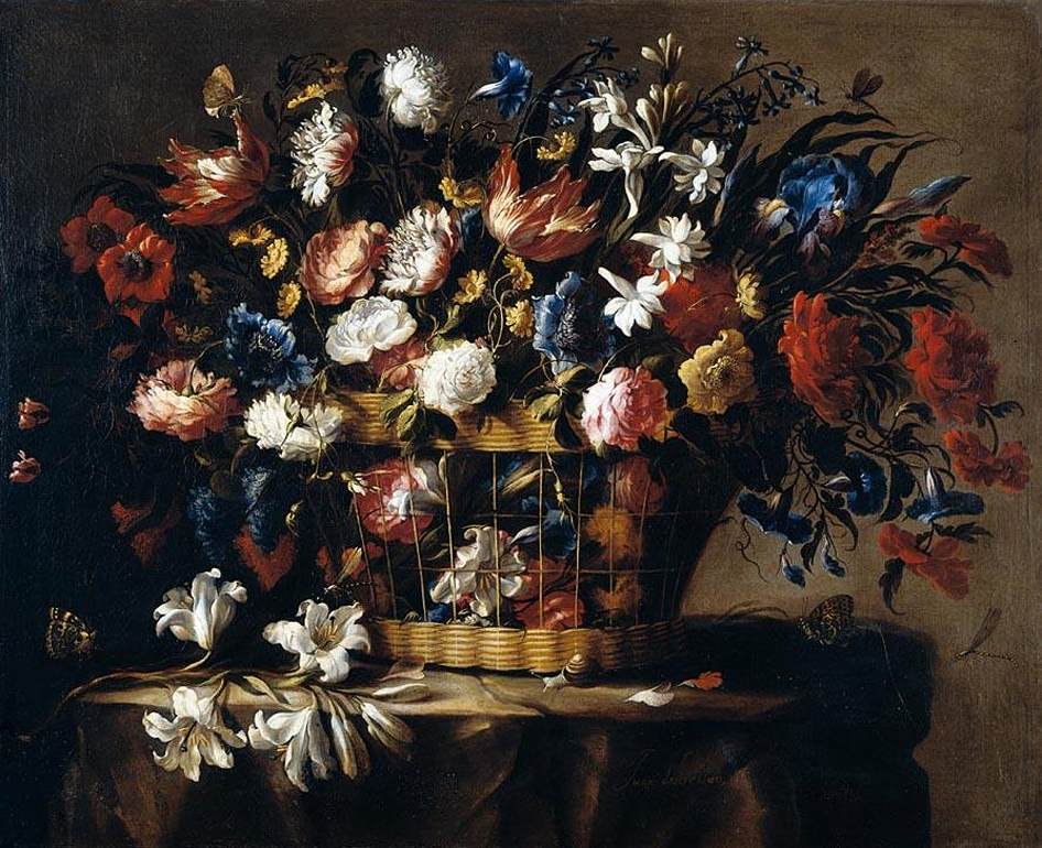 Basket of Flowers by ARELLANO, Juan de