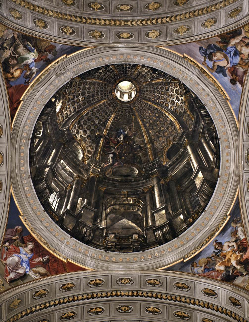 Simulated cupola by POZZO, Andrea