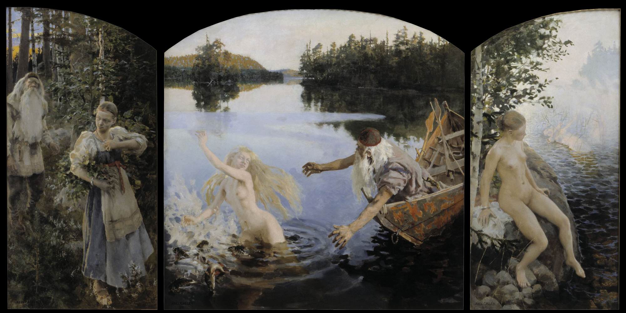 Aino Myth (triptych) by GALLEN-KALLELA, Akseli