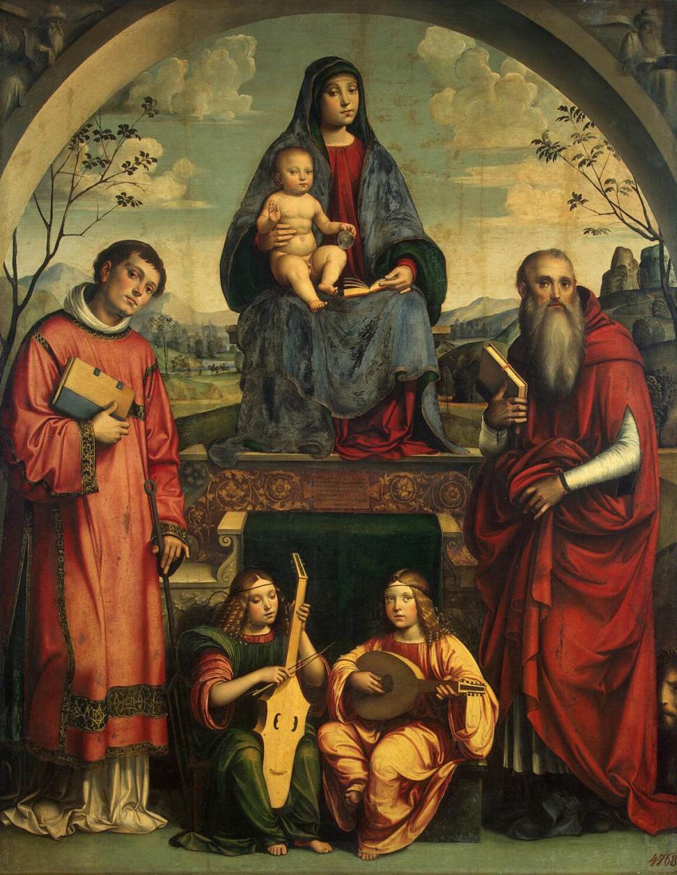 Madonna and Child with Sts Lawrence and Jerome by FRANCIA, Francesco