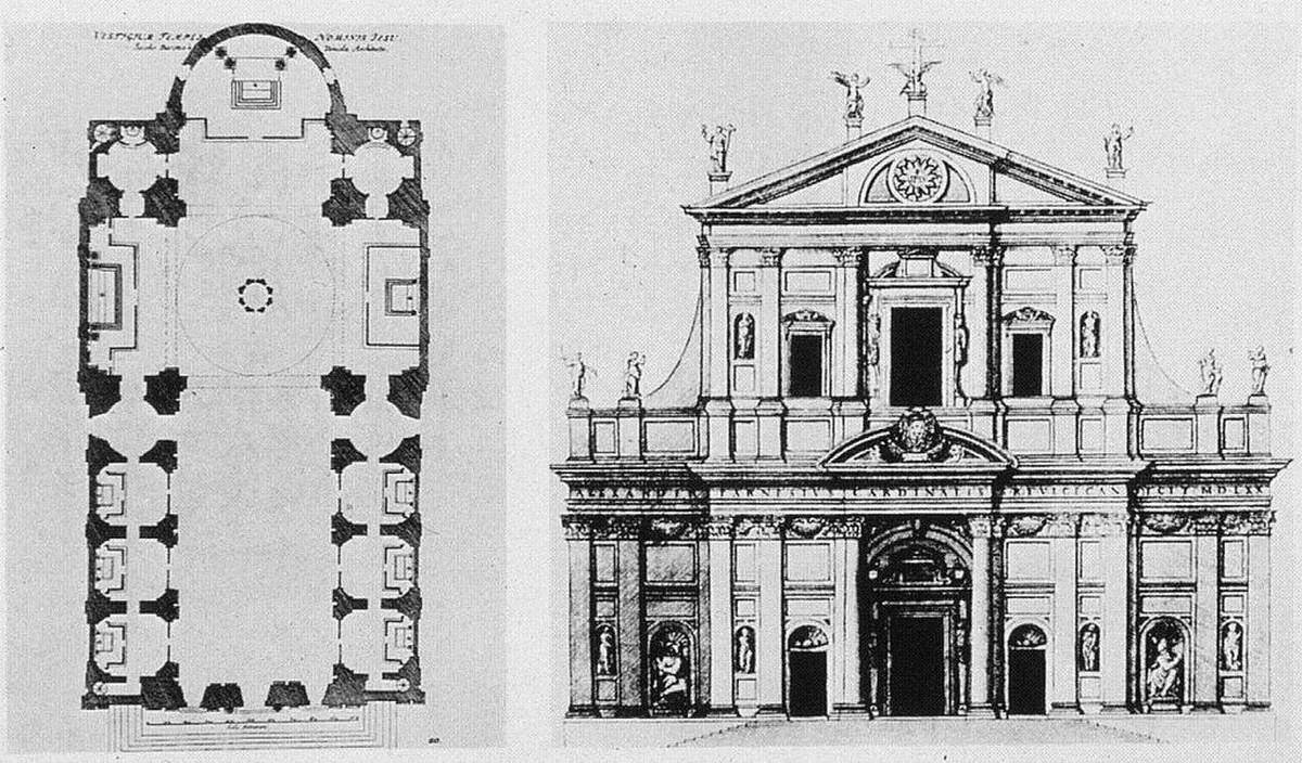 Plan for the Gesù by VIGNOLA, Giacomo da