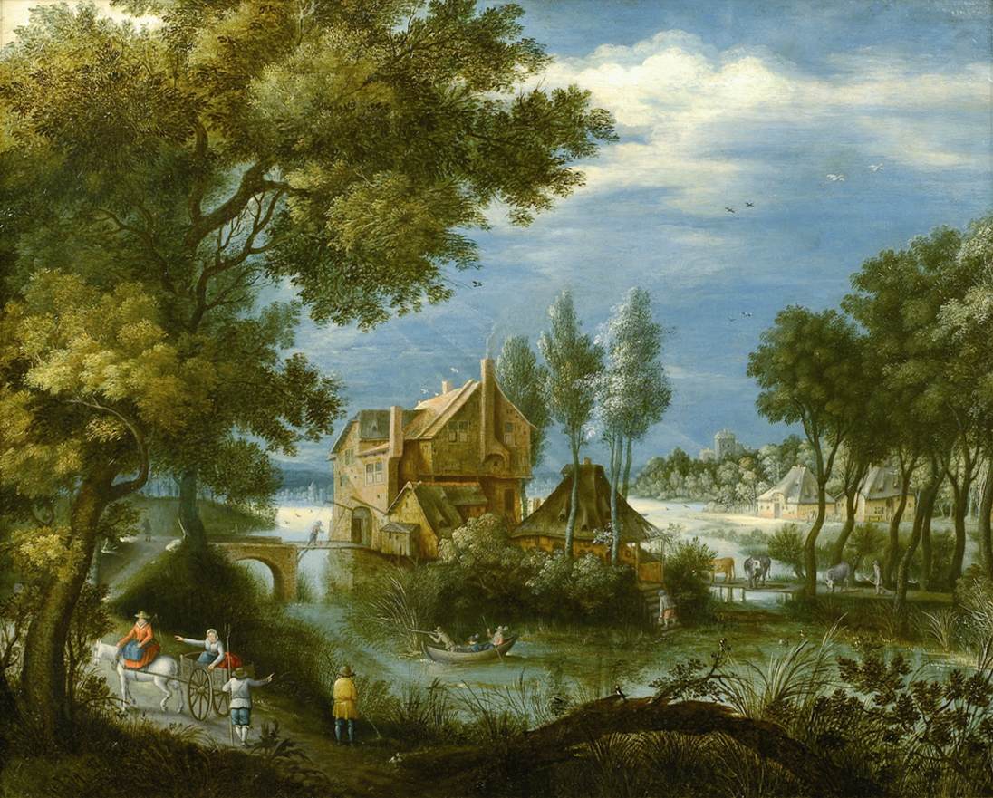 River landscape by STALBEMT, Adriaen van