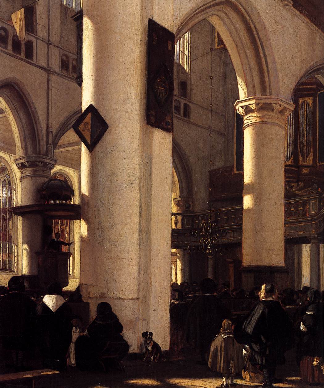 Interior of a Protestant Gothic Church (detail) by