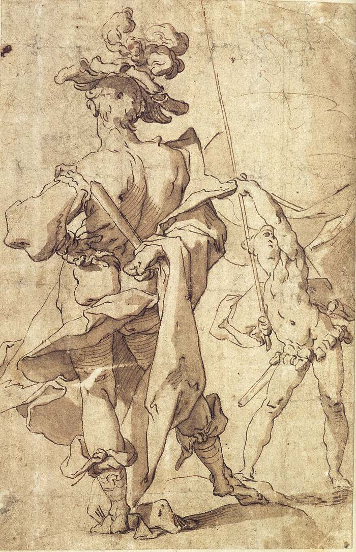 Warrior and Young Standard-Bearer by BLOEMAERT, Abraham