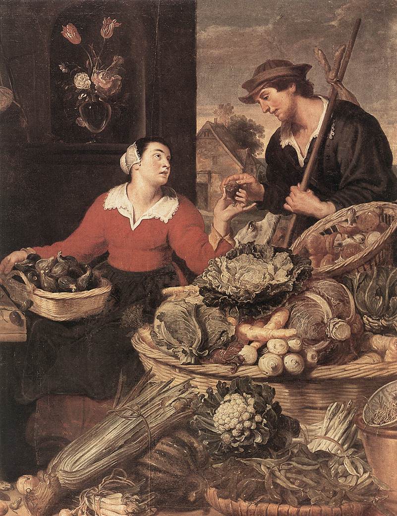 Fruit and Vegetable Stall (detail) by SNYDERS, Frans