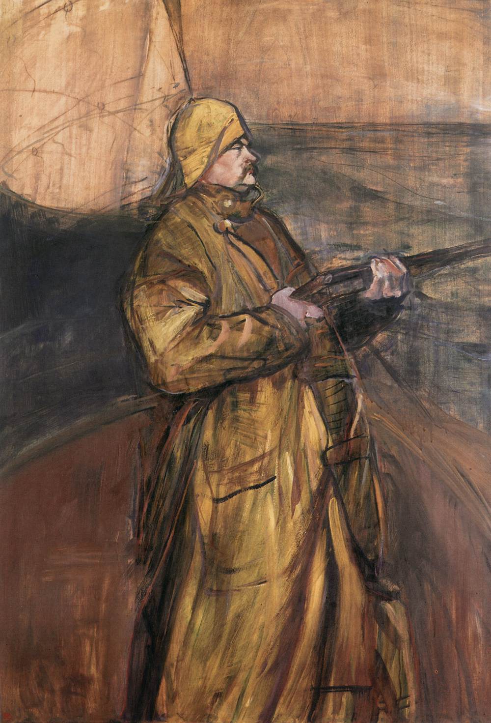 Maurice Joyant at the Duck Shoot by TOULOUSE-LAUTREC, Henri de