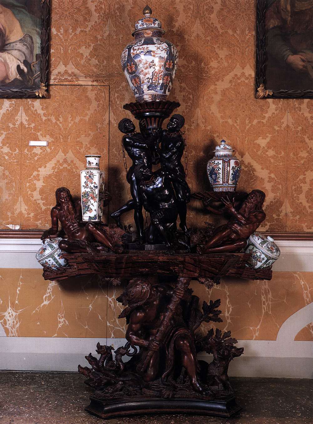 Vase-stand with Hercules and Moors by