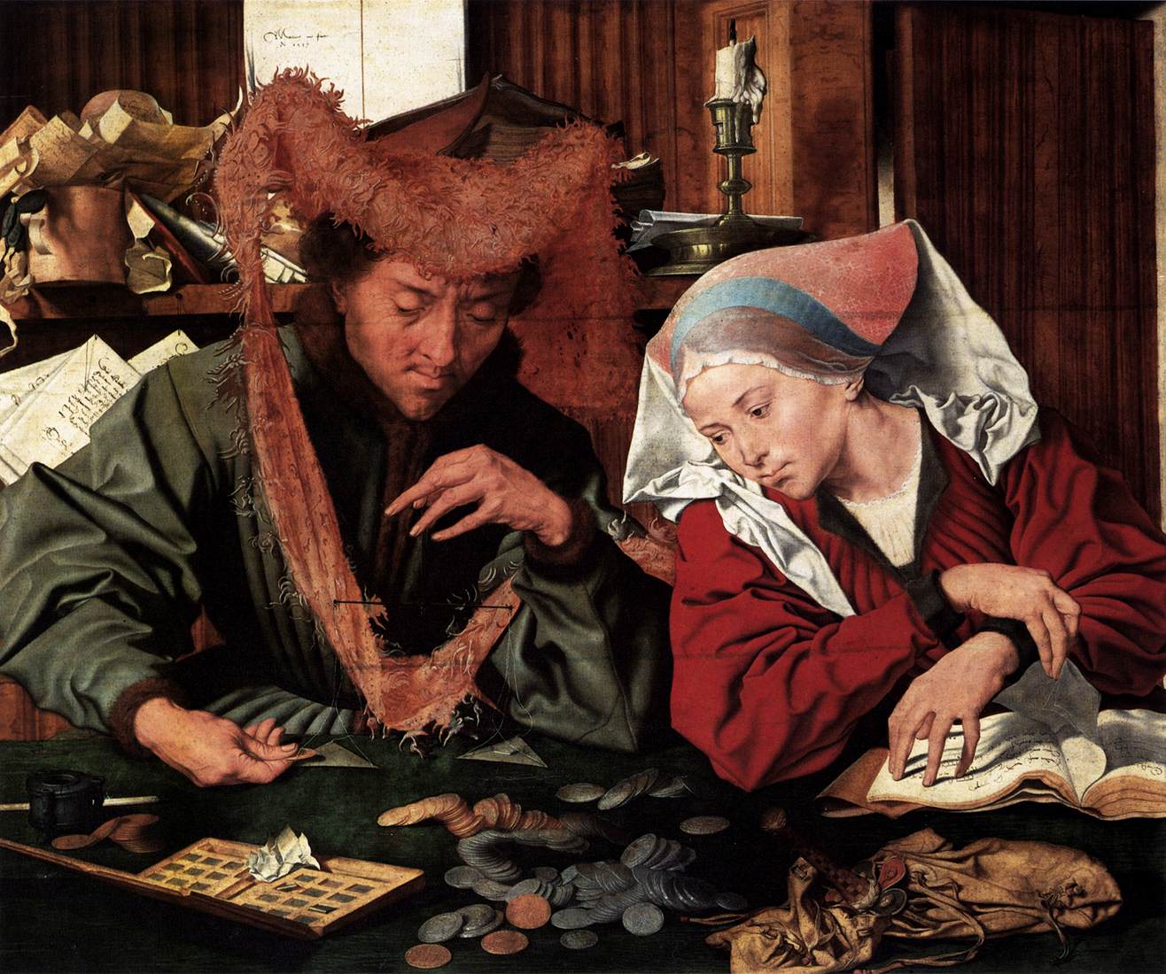 Money-Changer and his Wife by REYMERSWAELE, Marinus van