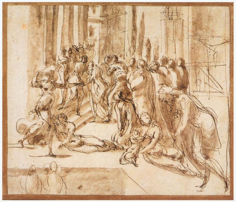 Sketch for The Visitation by PERINO DEL VAGA