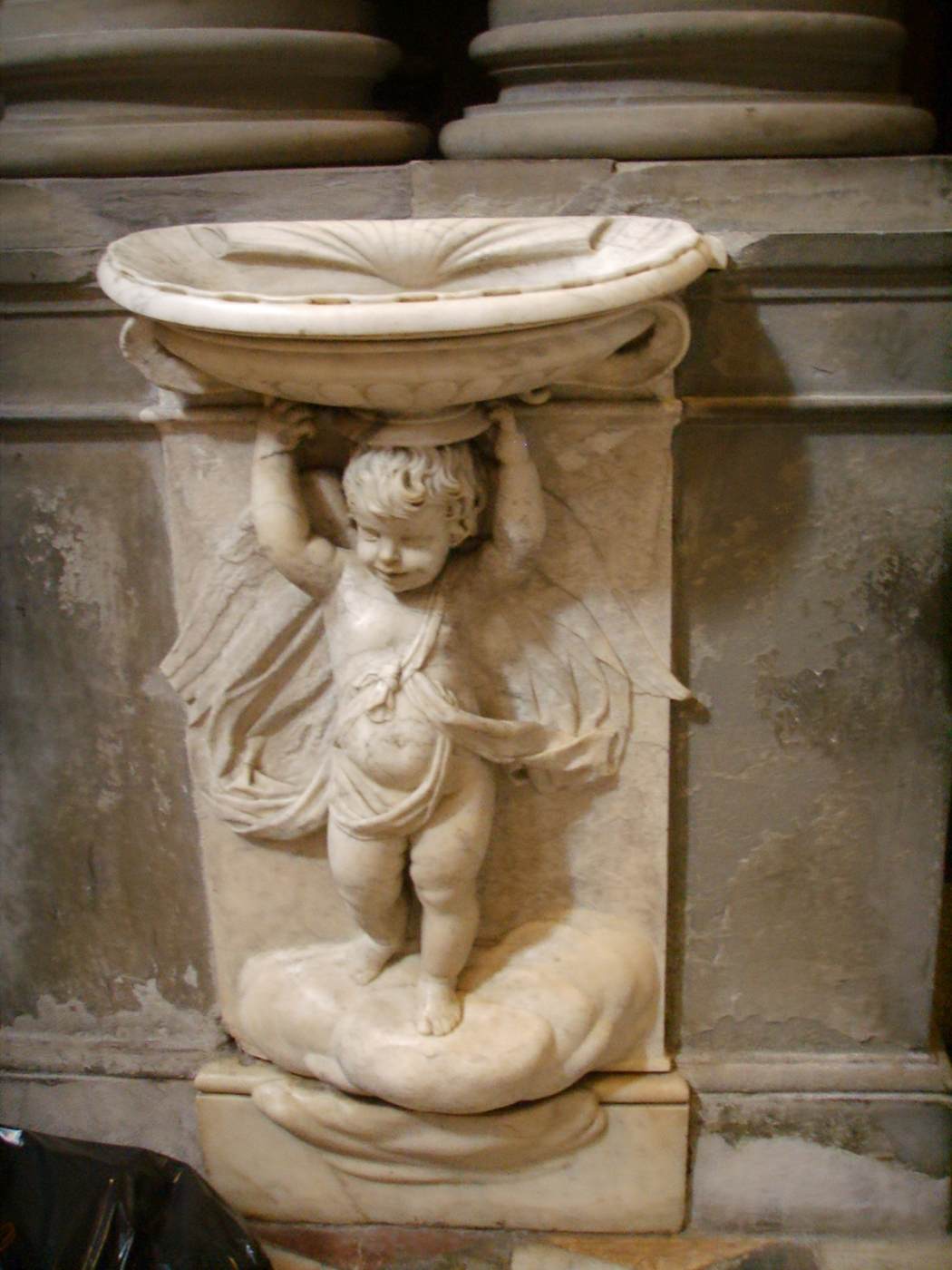 Font for consecrated water by PIERATTI, Domenico