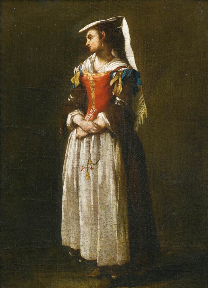 Young Woman Dressed in Neapolitan Fashion by BARBAULT, Jean