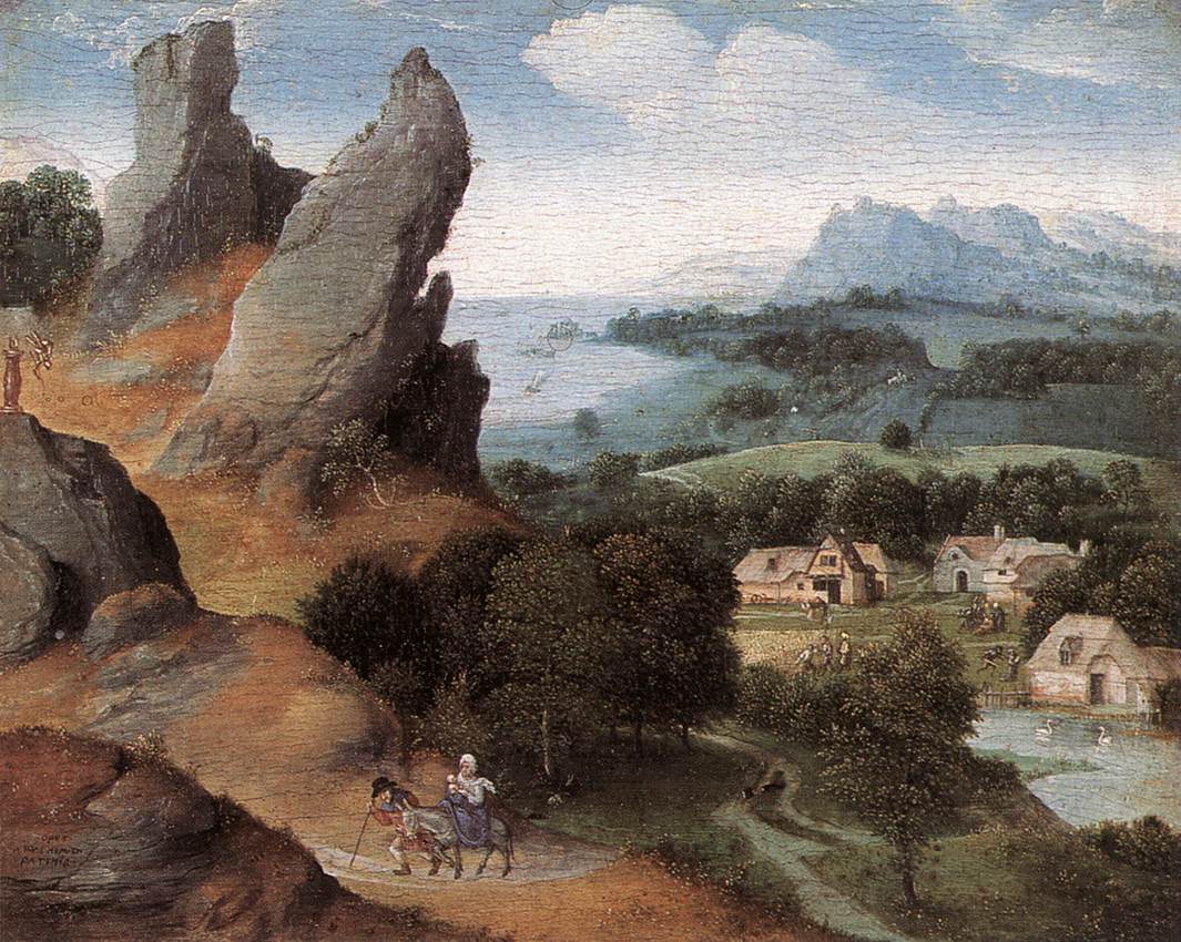 Landscape with the Flight into Egypt by PATENIER, Joachim