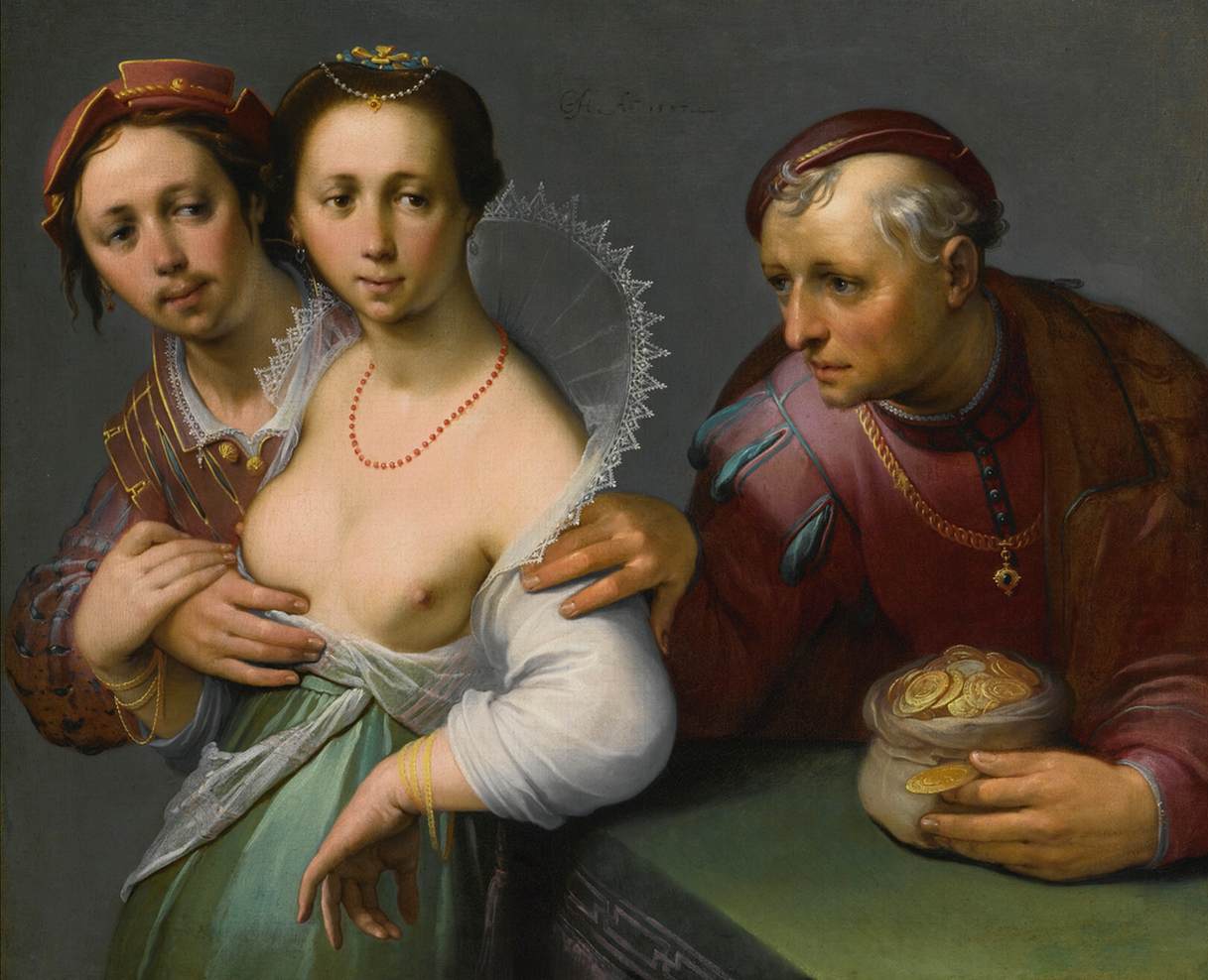 The Choice Between Young and Old by CORNELIS VAN HAARLEM