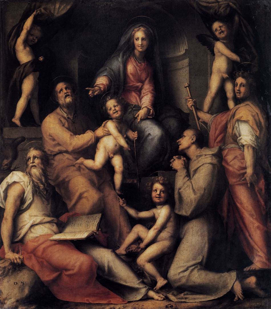 Madonna and Child with Saints by PONTORMO, Jacopo