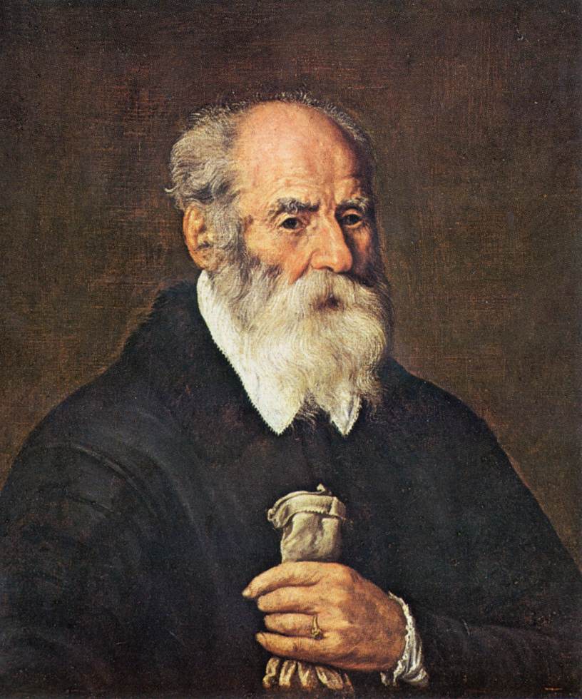 Portrait of an Old Man with Gloves by BASSETTI, Marcantonio