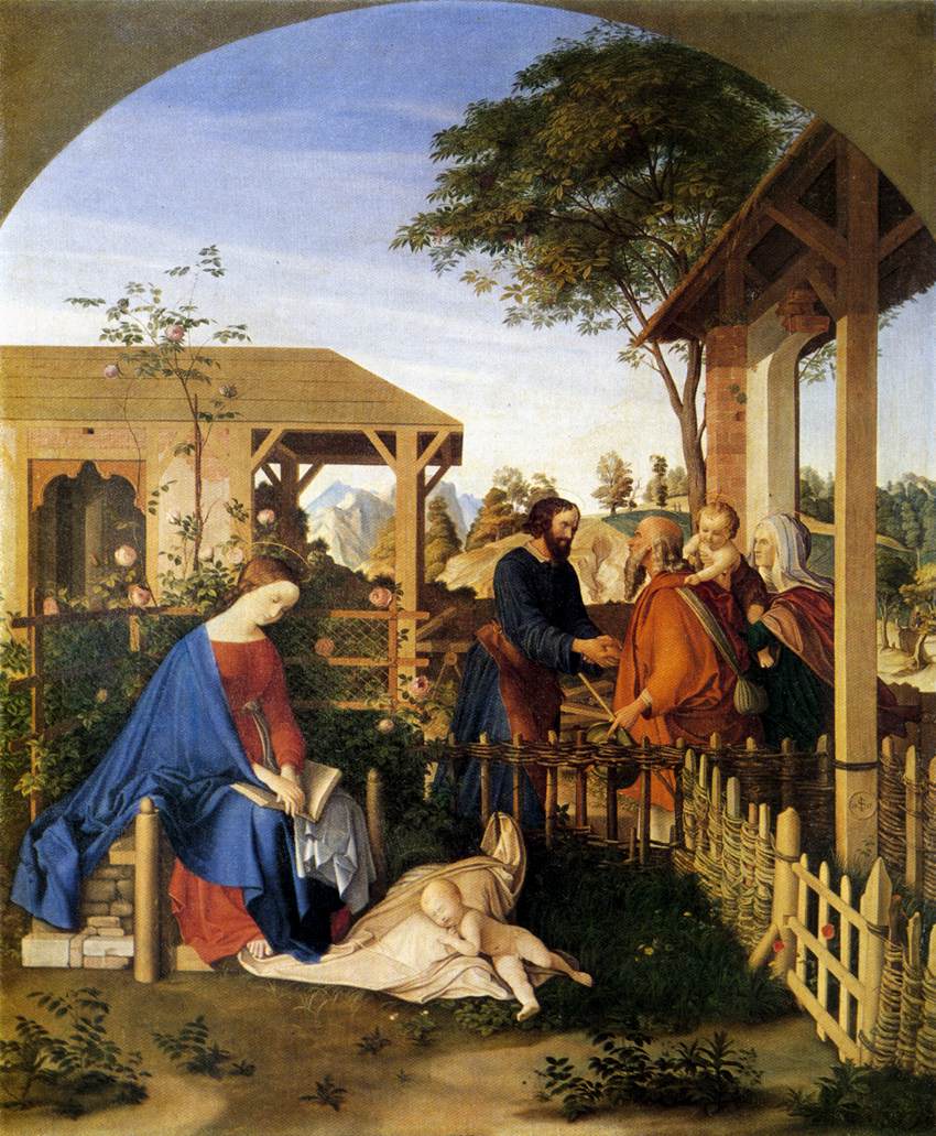 The Family of St John the Baptist Visiting the Family of Christ by SCHNORR VON CAROLSFELD, Julius