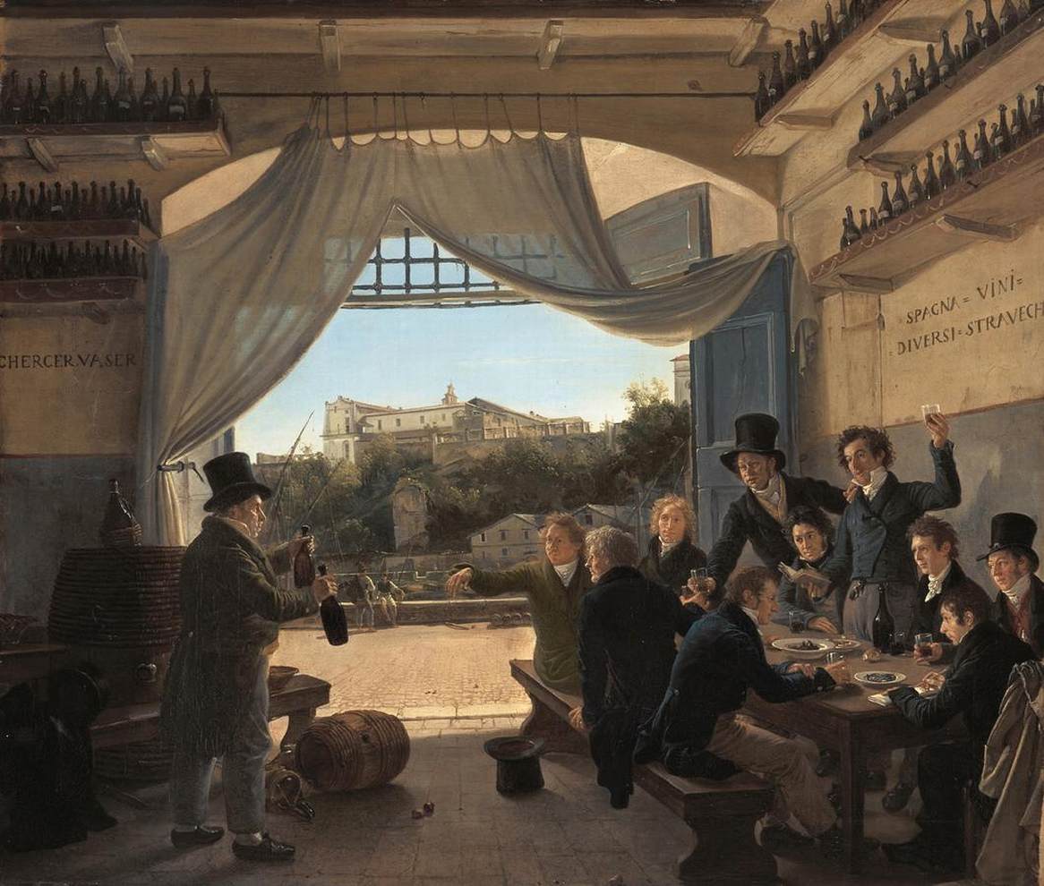 Crown Prince Ludwig in the Spanish Wine Tavern in Rome by CATEL, Franz Ludwig