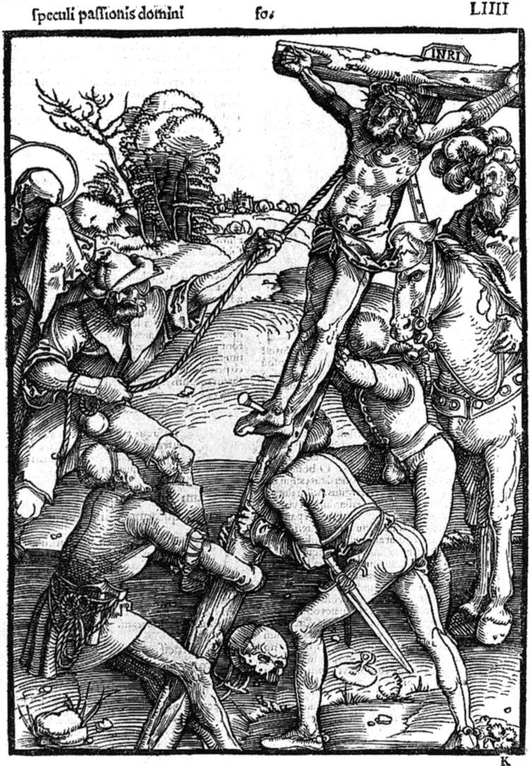 The Erection of the Cross by BALDUNG GRIEN, Hans