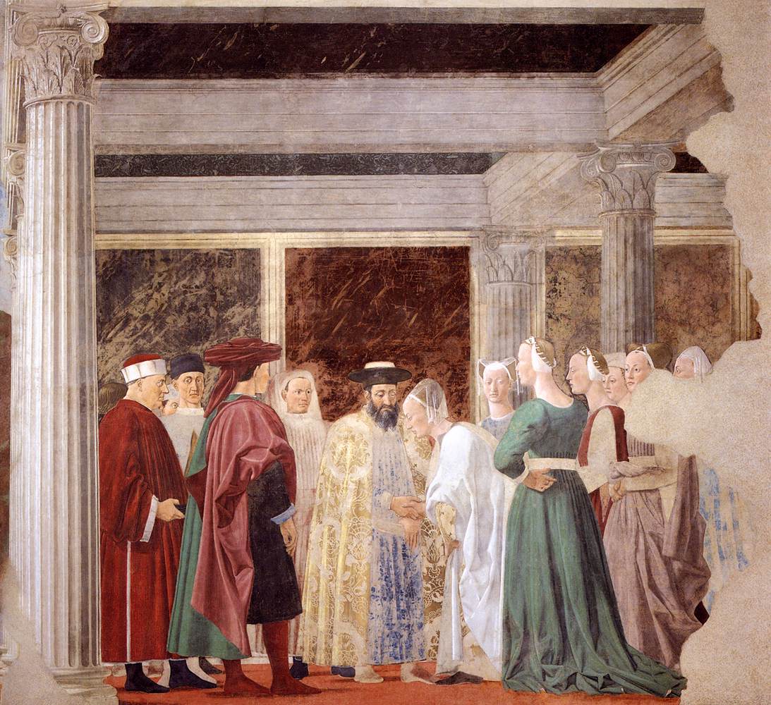 2b. Meeting between the Queen of Sheba and King Solomon by PIERO DELLA FRANCESCA