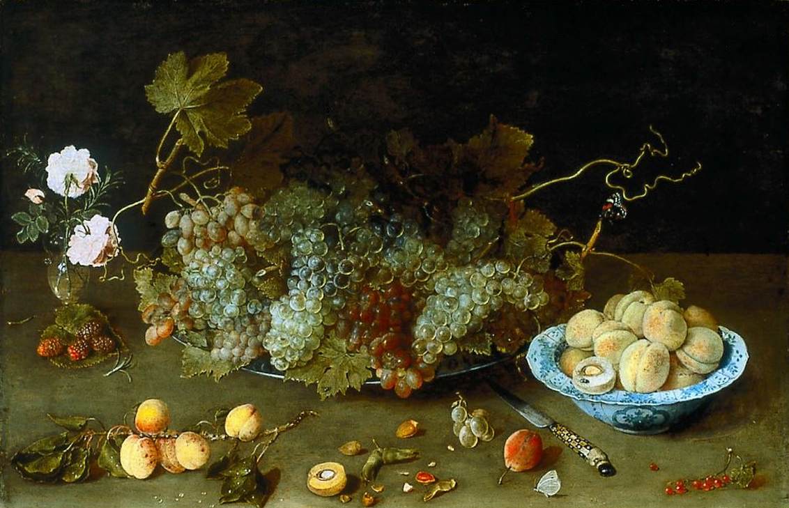 Still-Life with Grapes on a Platter by