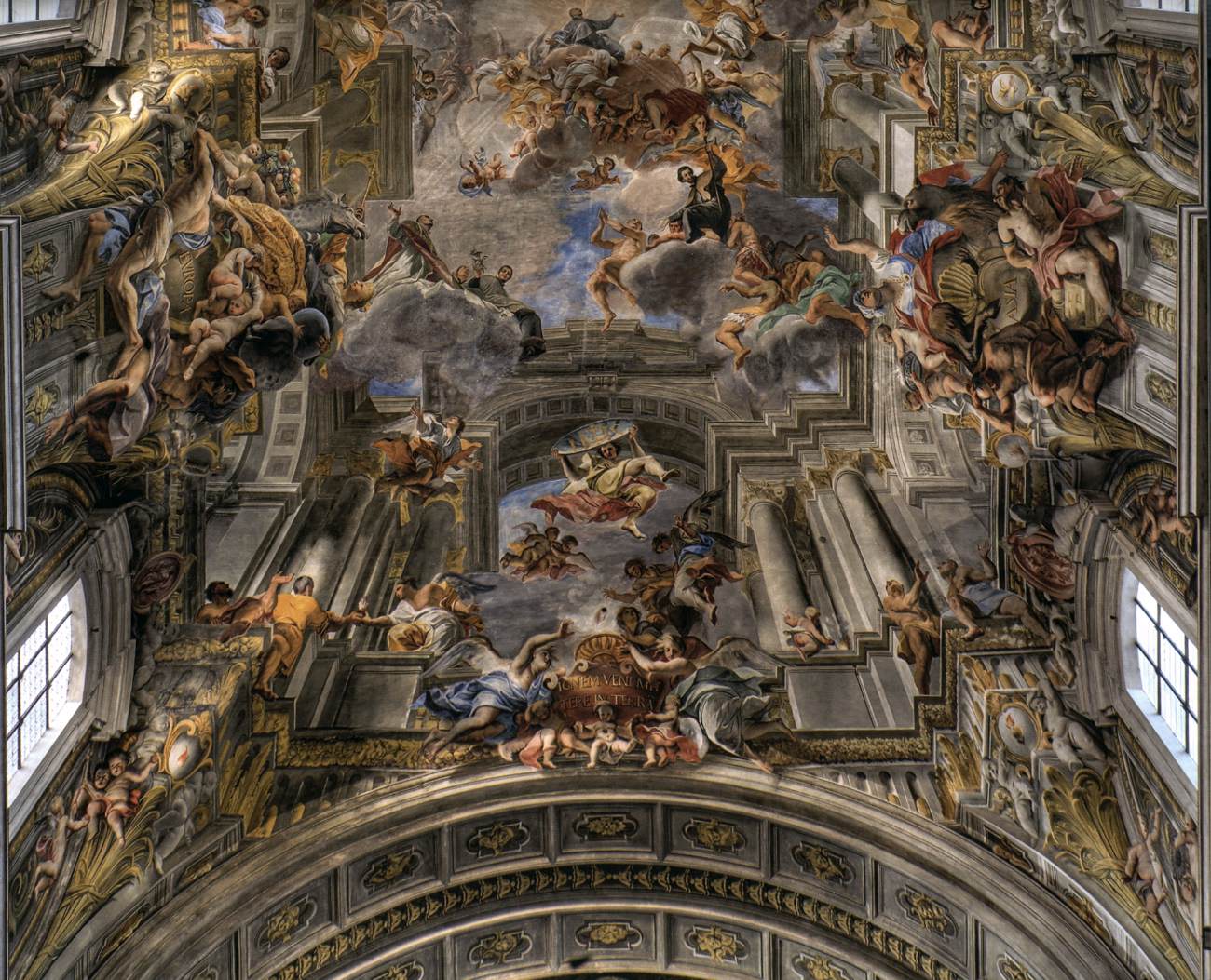 Allegory of the Jesuits' Missionary Work (detail) by POZZO, Andrea