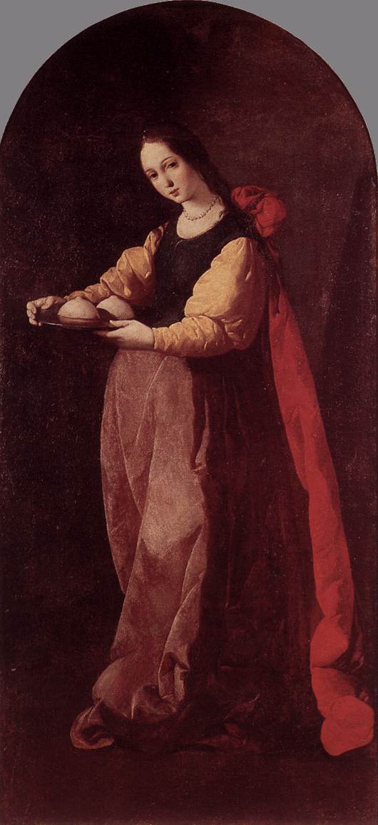 St Agatha by ZURBARÁN, Francisco de