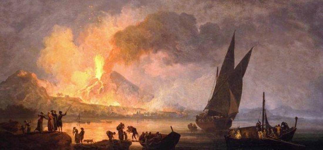 The Eruption of Vesuvius at Night by VOLAIRE, Pierre-Jacques