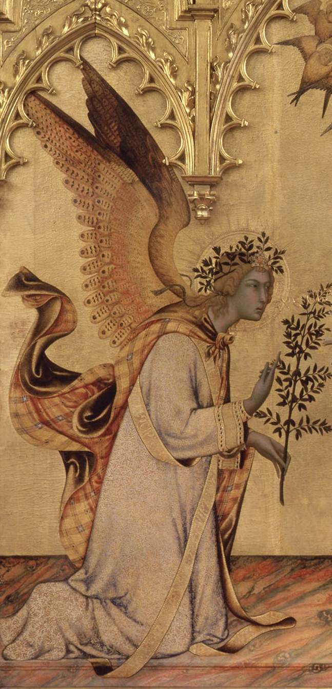 Annunciation and Two Saints (detail) by