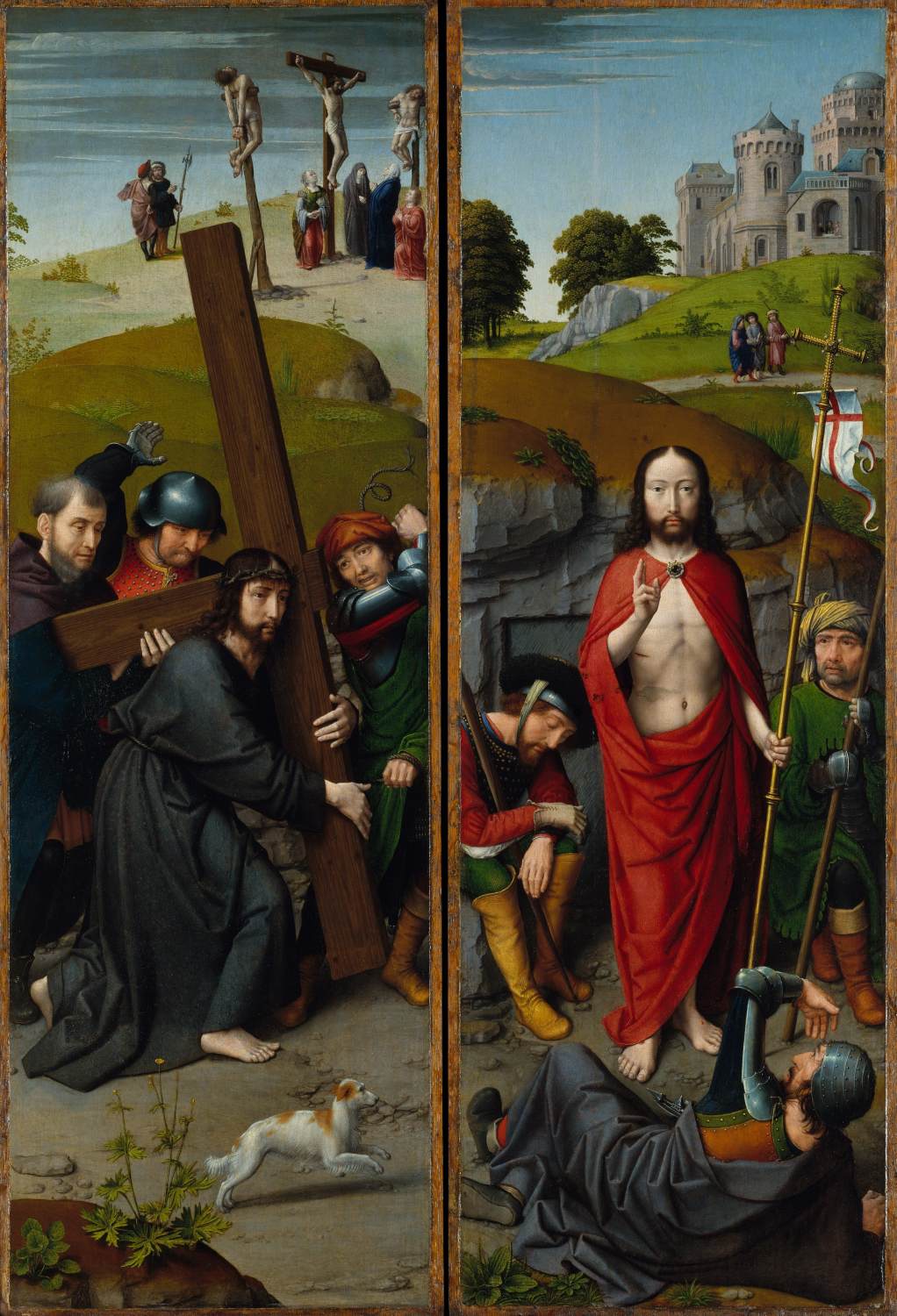 Two Movable Wings of An Altarpiece by