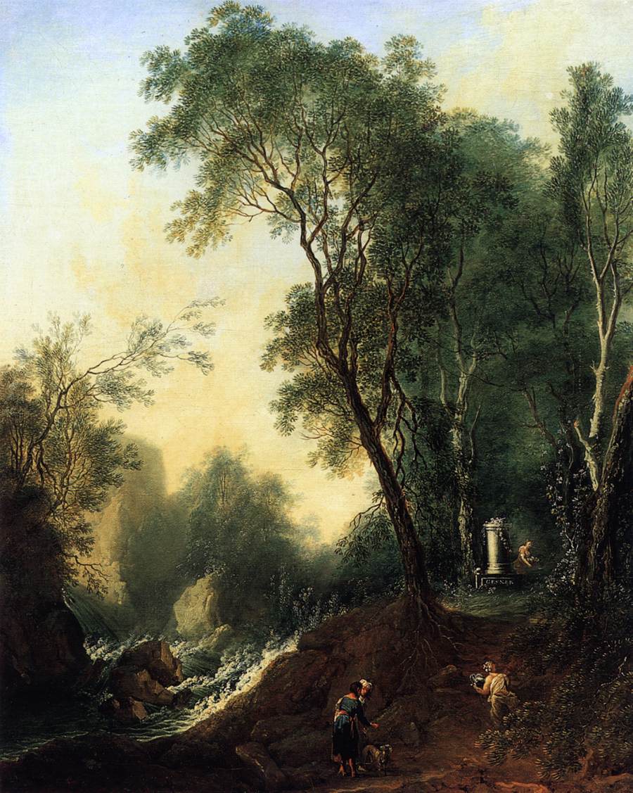 Landscape with Gessner's Tomb by SCHÖNBERGER, Lorenz Adolf