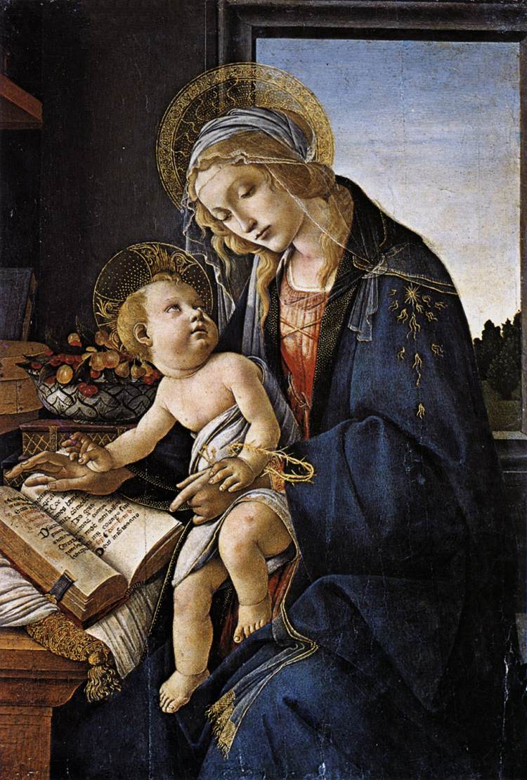 Madonna of the Book (Madonna del Libro) by BOTTICELLI, Sandro