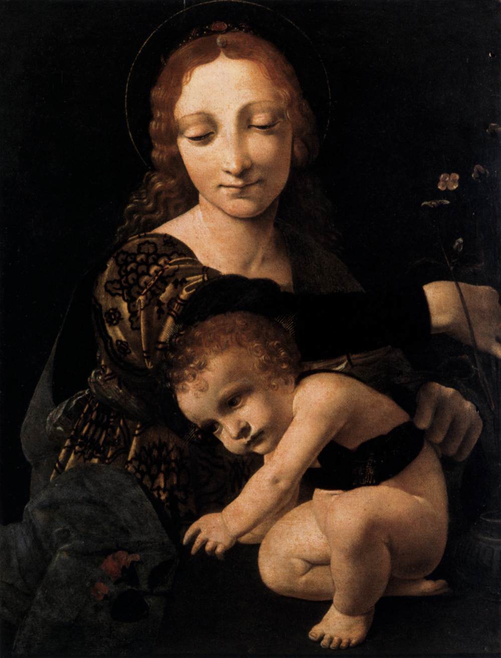 Virgin and Child with a Flower Vase by