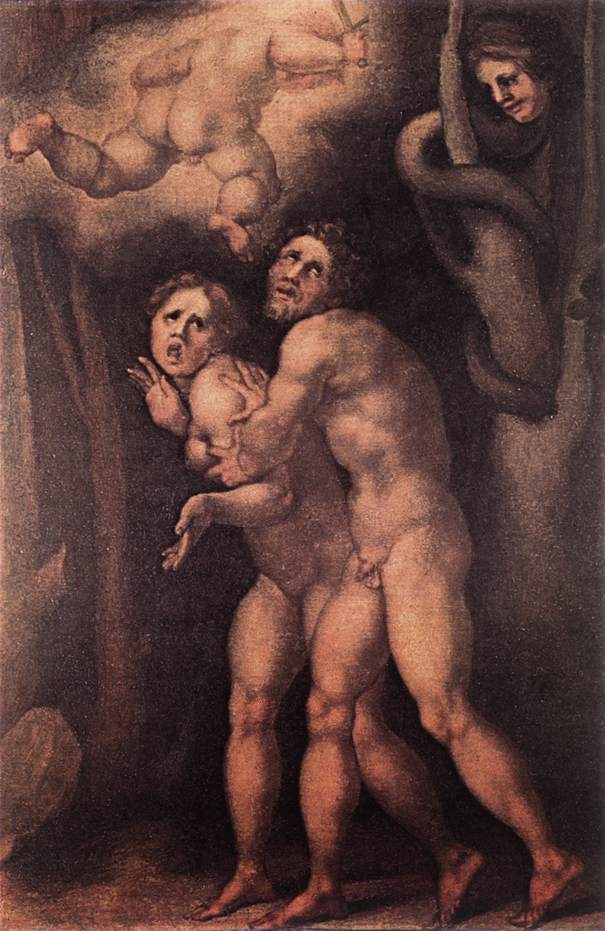 The Expulsion from Earthly Paradise by PONTORMO, Jacopo