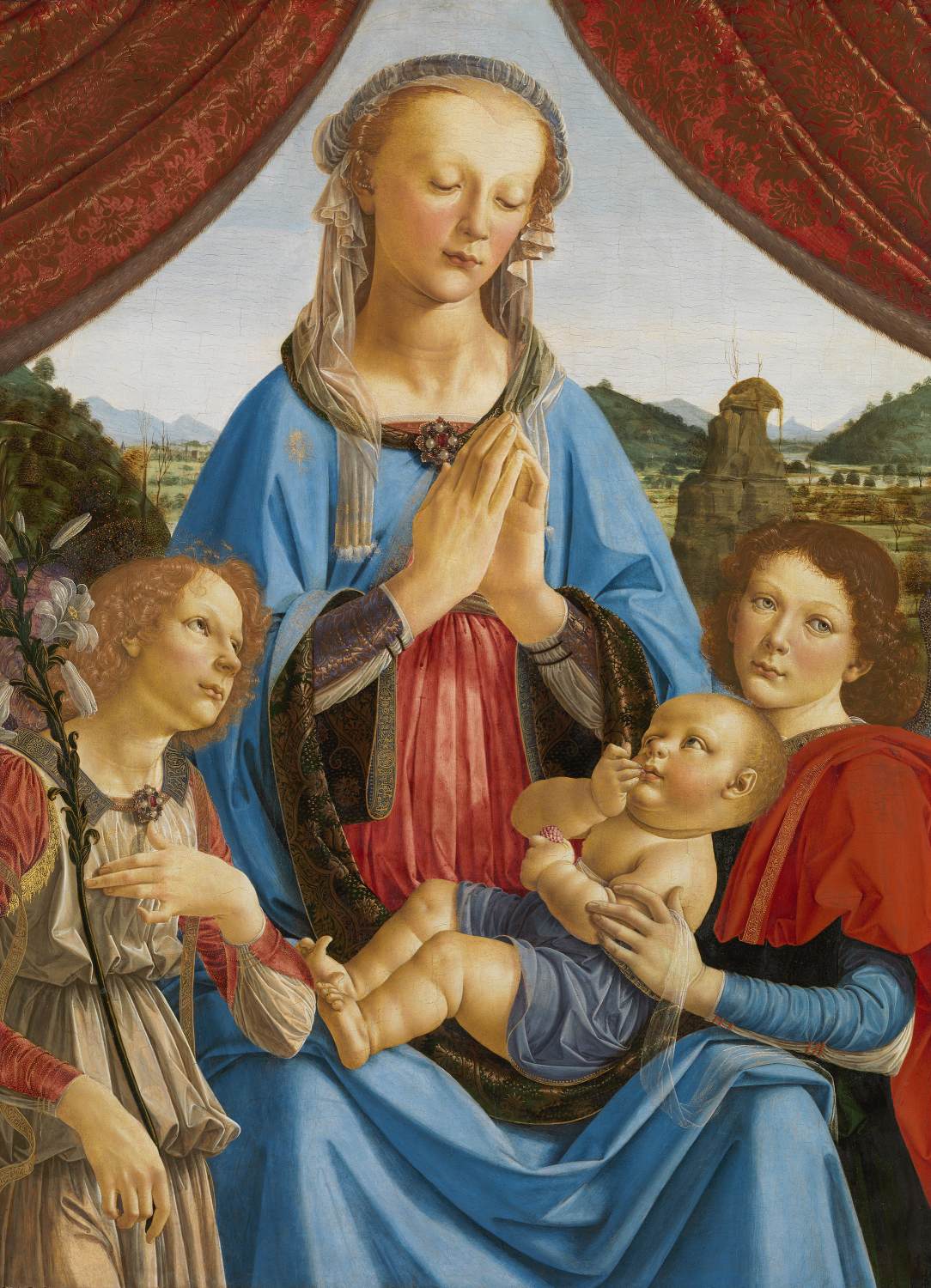 Virgin and Child with Two Angels by VERROCCHIO, Andrea del