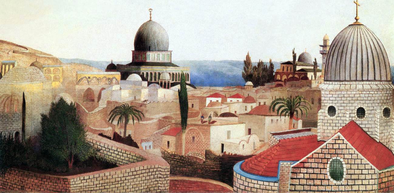 View of the Dead Sea from the Temple Square in Jerusalem by CSONTVÁRY KOSZTKA, Tivadar