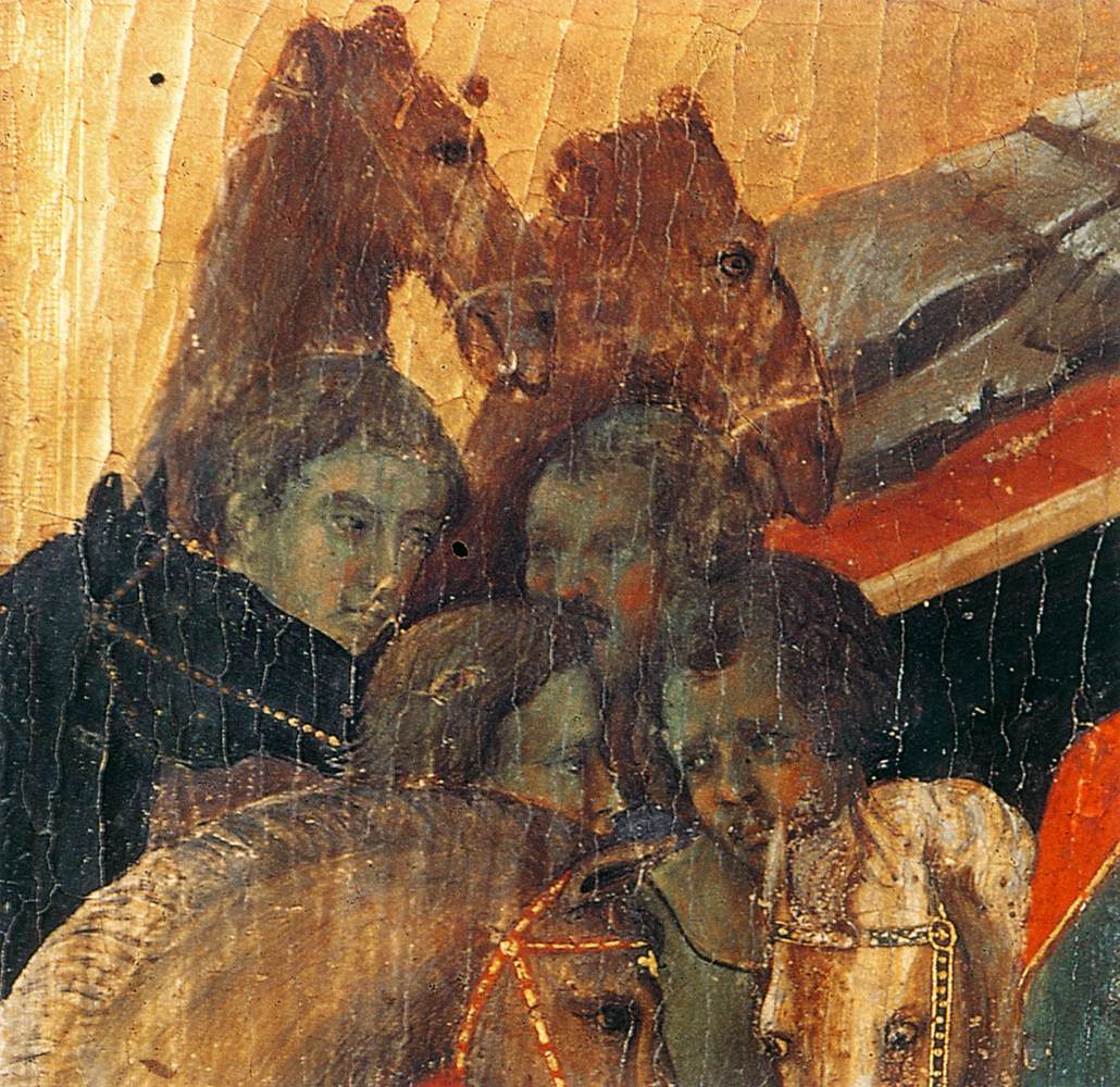 Adoration of the Magi (detail) by DUCCIO di Buoninsegna